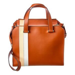 Valextra Passepartout Medium Leather Tote, Brown